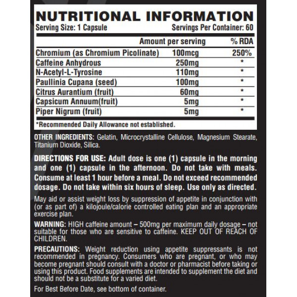 LIPO 6 Black Ultra Concentrate 60 kapsułek - Nutrex