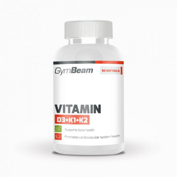 Vitamín D3+K1+K2 60 kapsułek - GymBeam