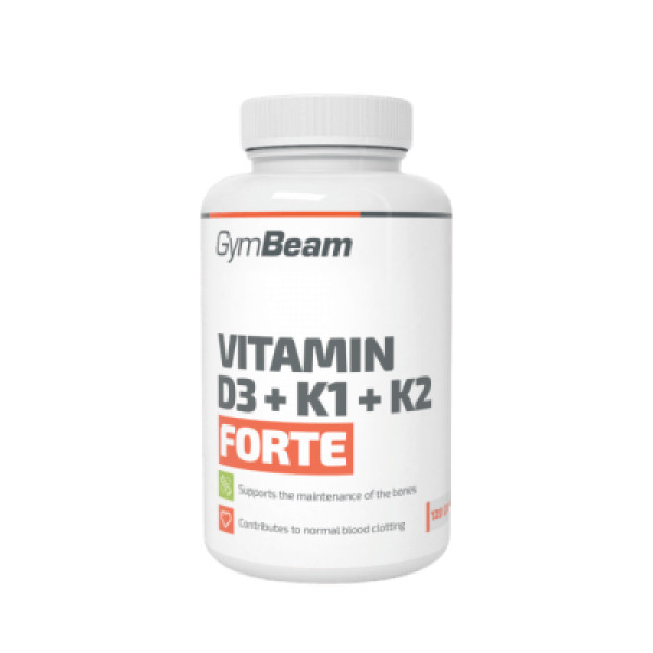 Vitamin D3+K1+K2 Forte 120 kapsułek - GymBeam
