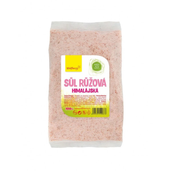 Różowa sól himalajska 1000 g - Wolfberry