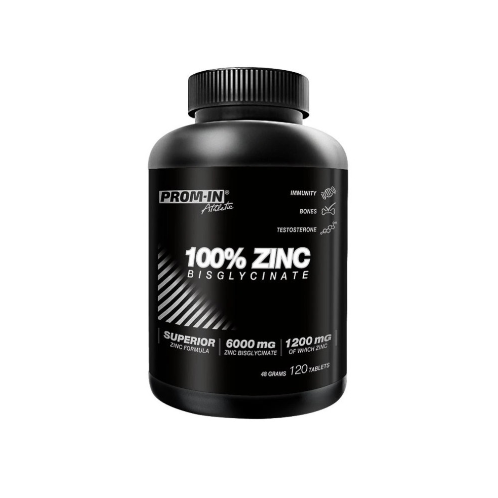 100% Zinc Bisglycinate 120 tabletek - Prom-in